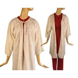 Chloe 1970's Paris‎ Silk jacket, geometric print vintage Duster coat, topper